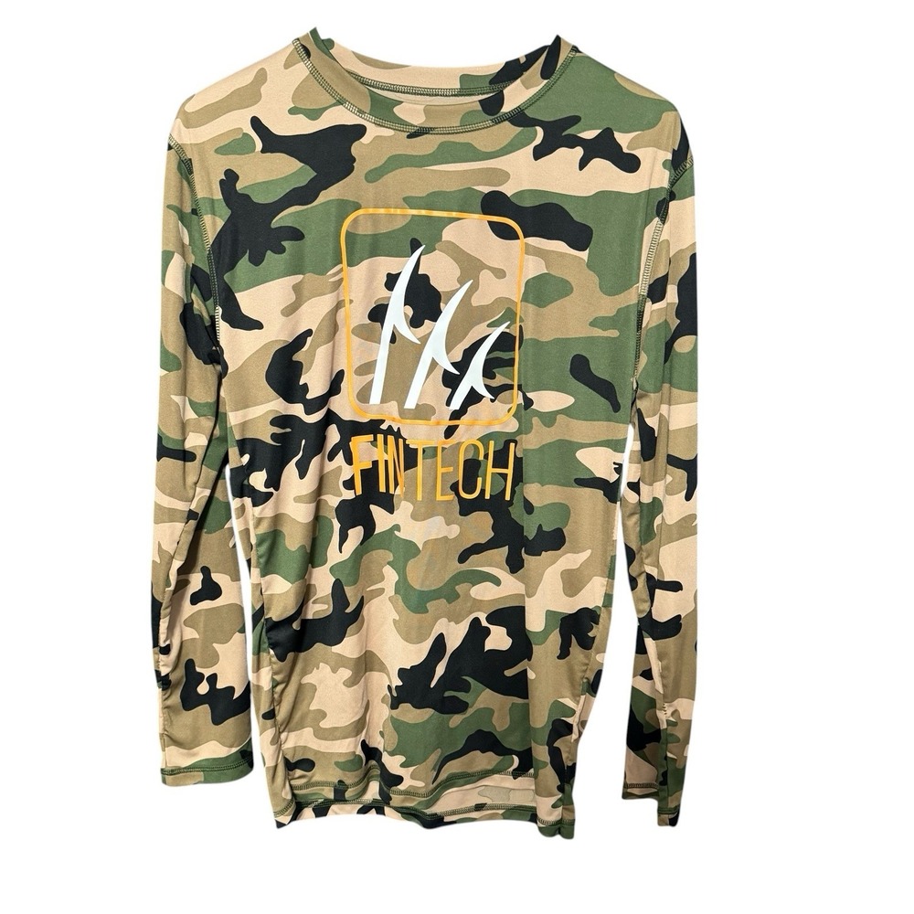 Fintech Sun Defender Long Sleeve Camo Shirt Men Size Small